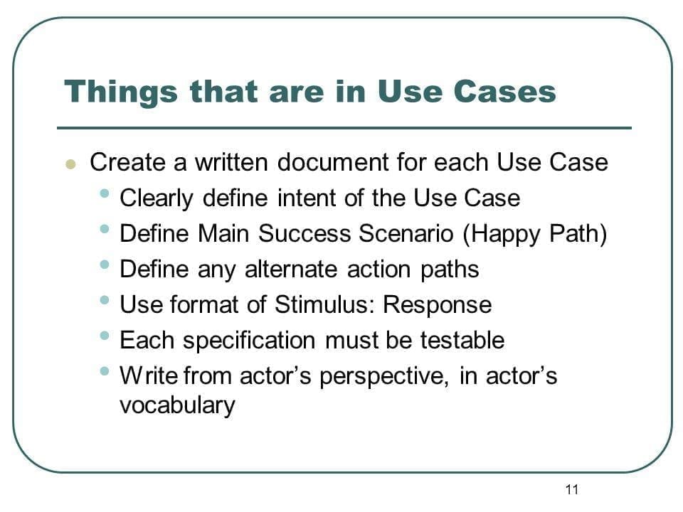 Define use cases